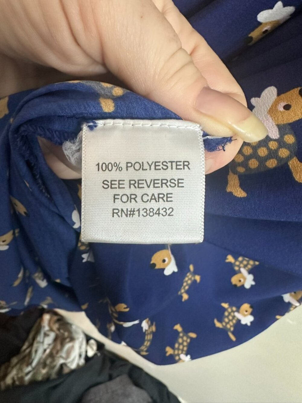 ModCloth Fervour Parisian Dog Print Dress Blue Large Novelty Retro A-Line - Picture 7 of 9
